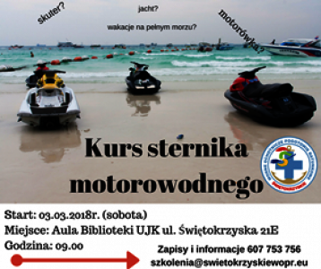 Kurs na patent sternika motorowodnego w Kielcach